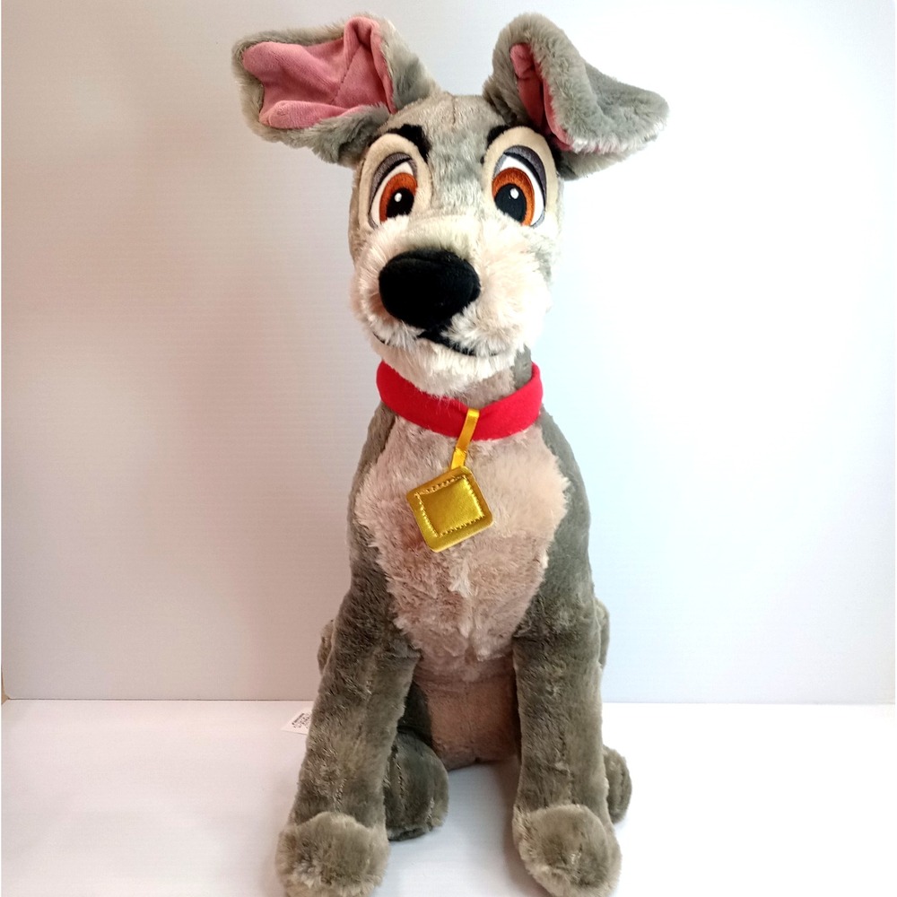 Disney Store Lady and the Tramp‎ - Tramp the Dog red collar Plush – 15"